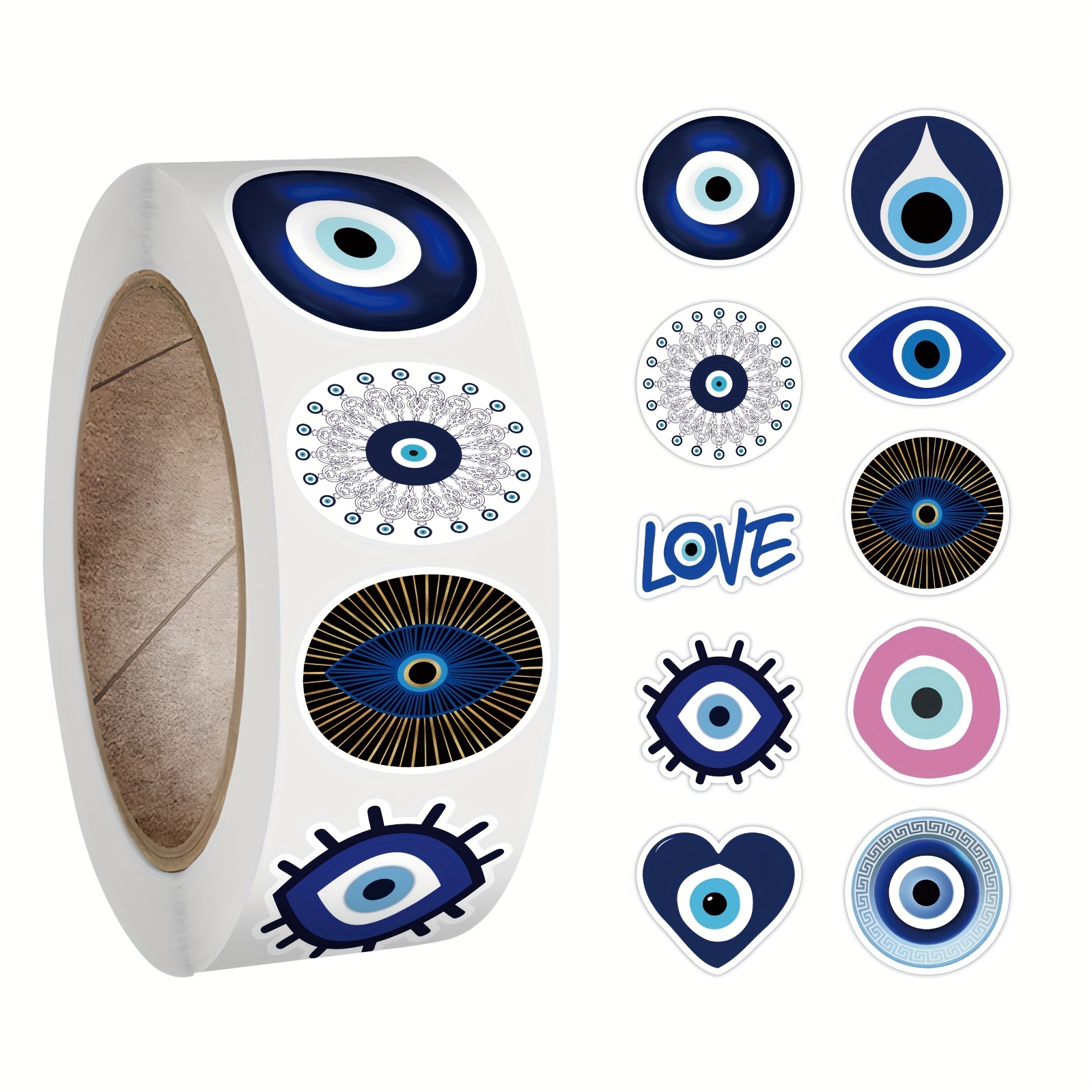 4” Blue Evil Eye Sticker Tear Seeing Protect Good Drop Karma Positive Energy
