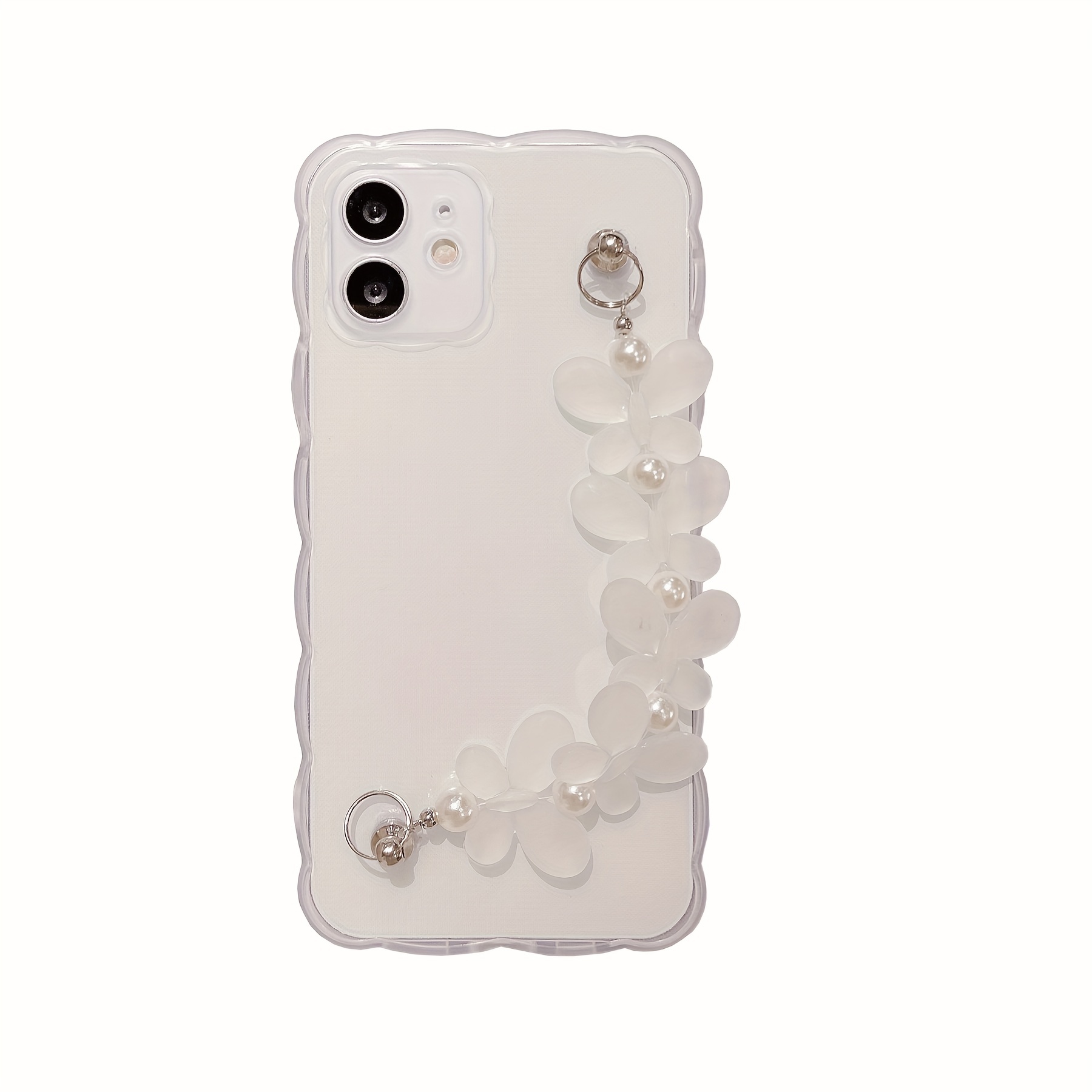 Transparent Big Wave Phone Case Chain Iphone 14 13 12 11 Xr - Temu