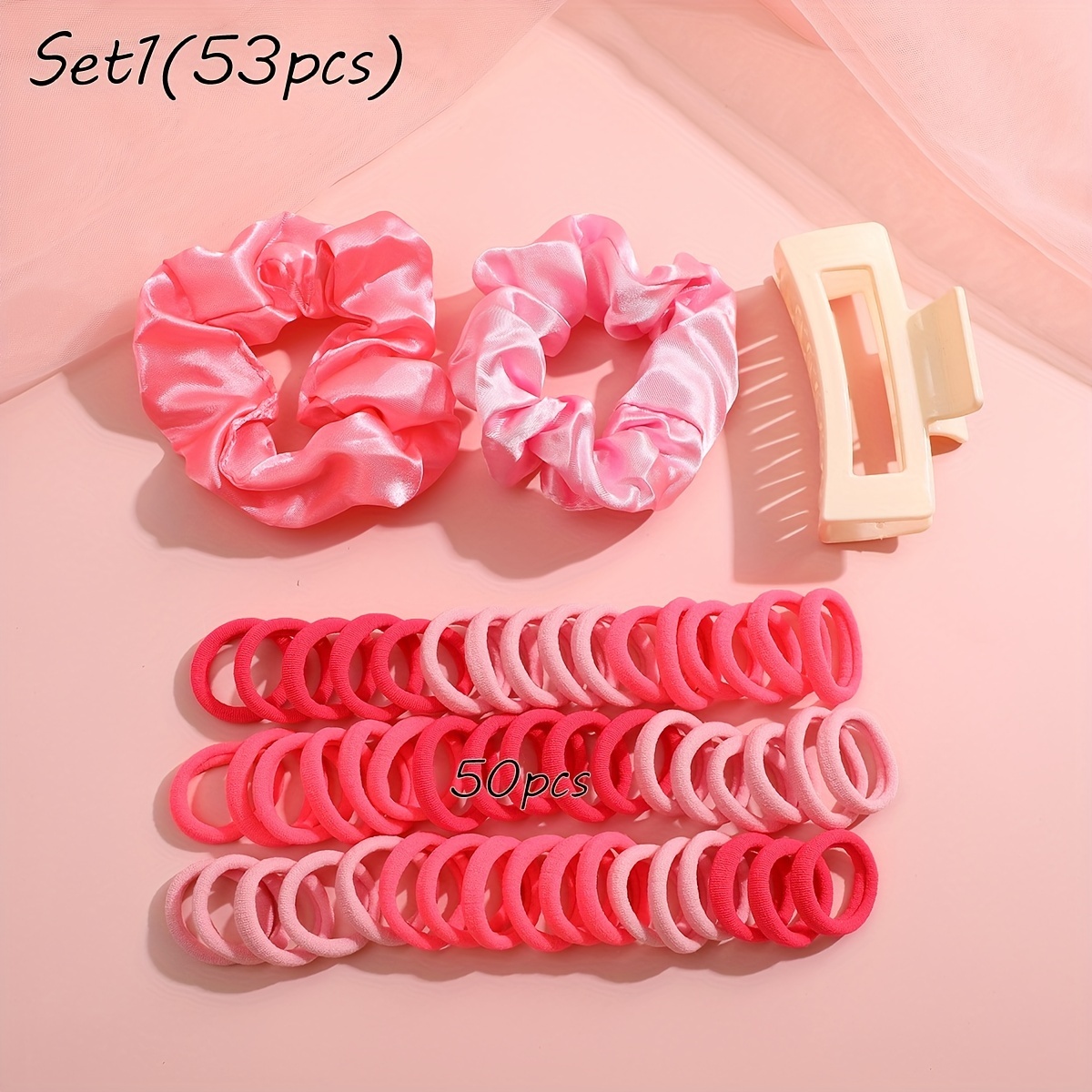 Soft Blush Ribbon Hair Scrunchie