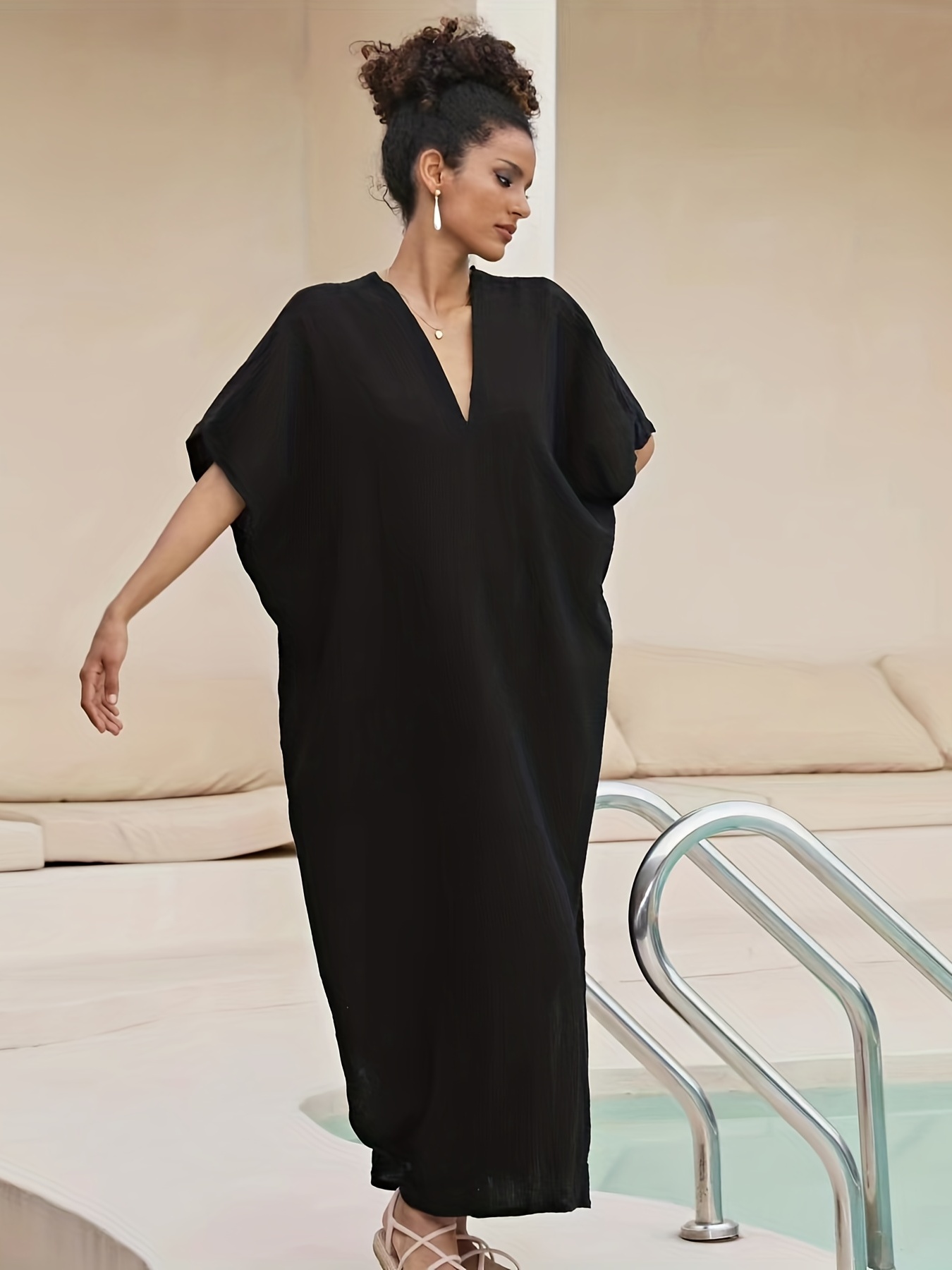 Black kaftan cover store up