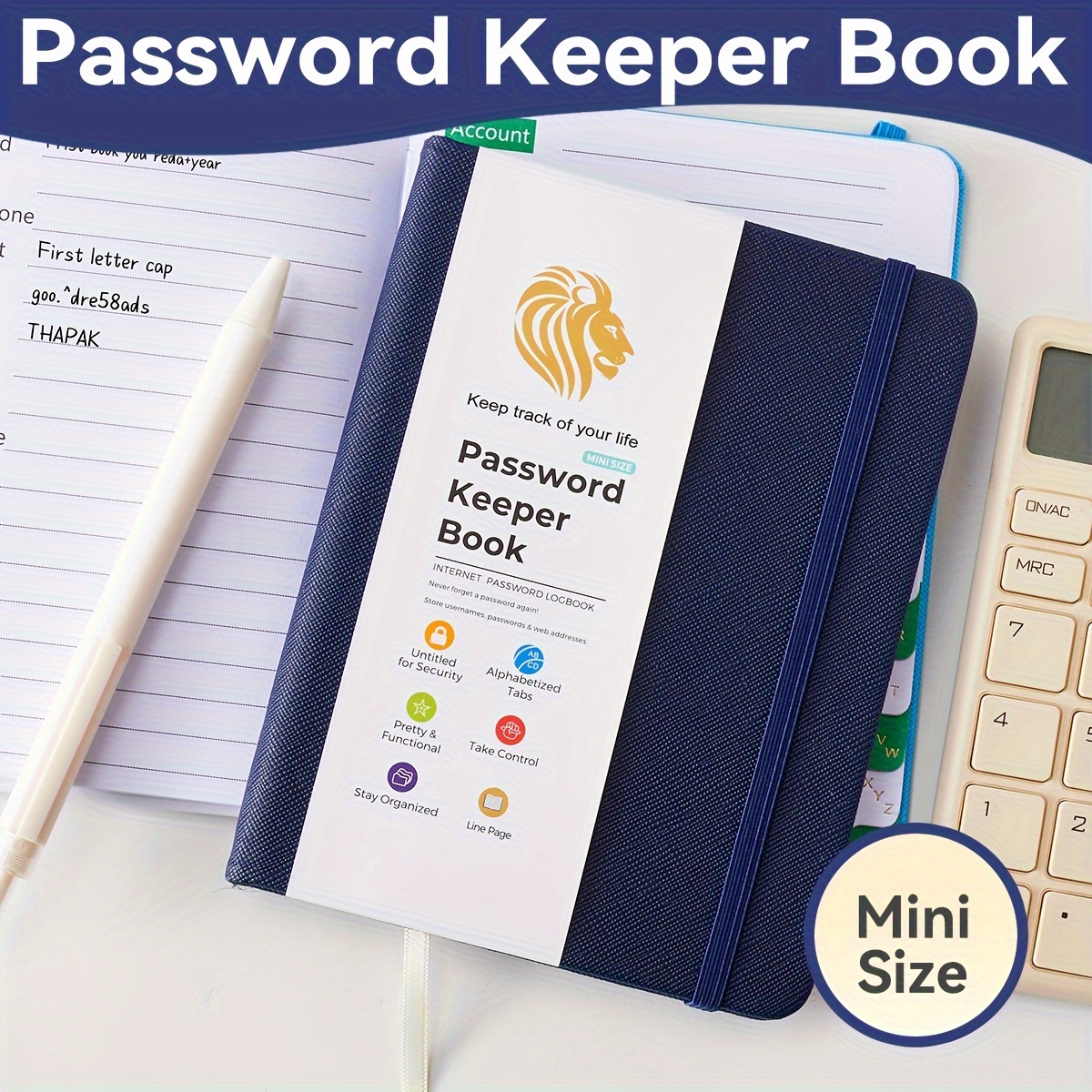 Libro di password - A-Z tabbed Notebook per Internet Login Information.Nero  Piccolo formato tascabile Password Keeper Journal Notebook per Computer &  Sito Web : : Libri