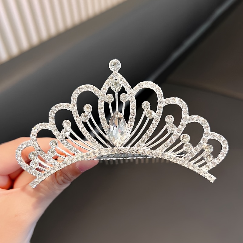Mini Crowns Hair Comb Children Bowknot Hairpin Crystal Princess Crown  Rhinestone Pearl Wedding Bridal Tiaras Hair Accessories - AliExpress