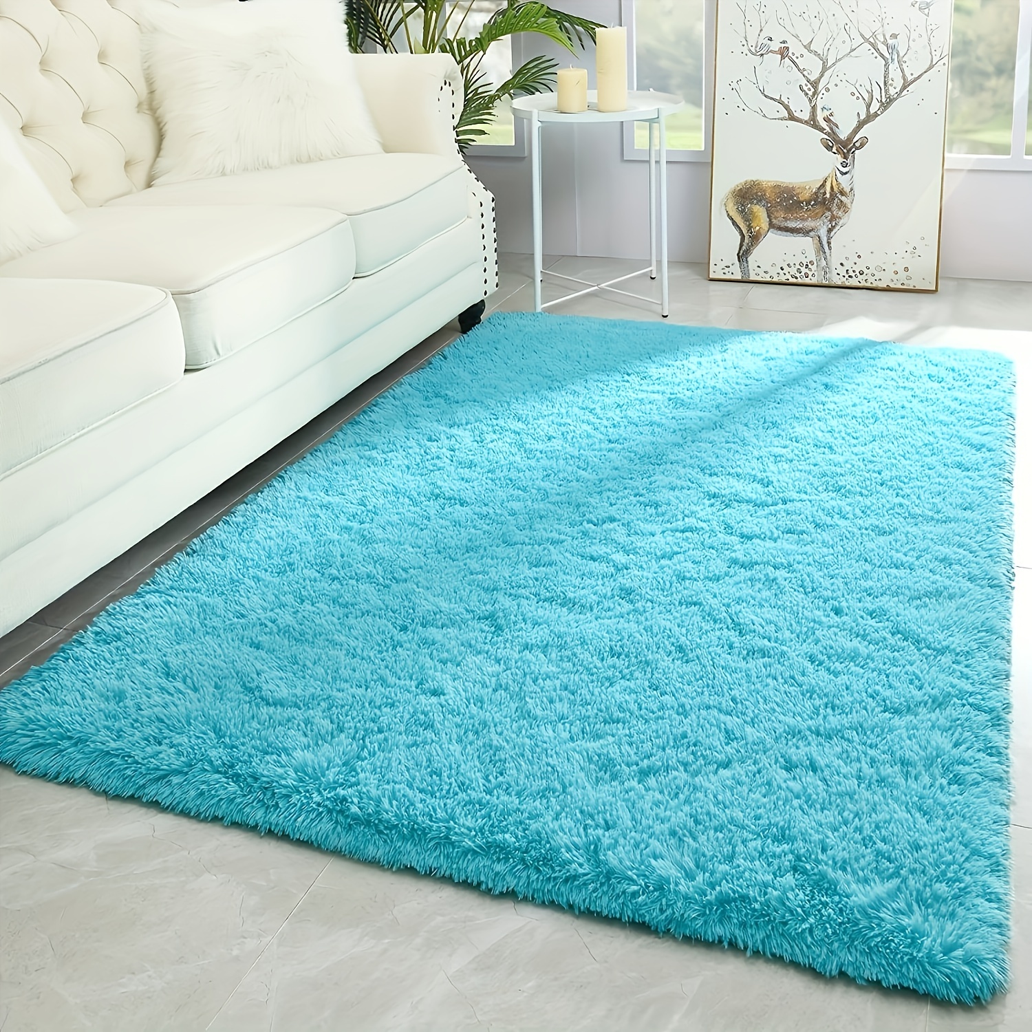 1pc Ultra Soft Plush Rug Alfombra Grande Blanca Alfombra - Temu Spain