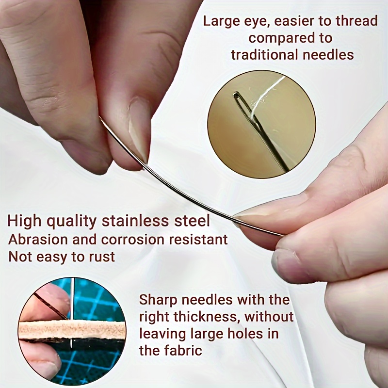 Large Eye Sewing Needles Sewing Needles Stainless Steel - Temu