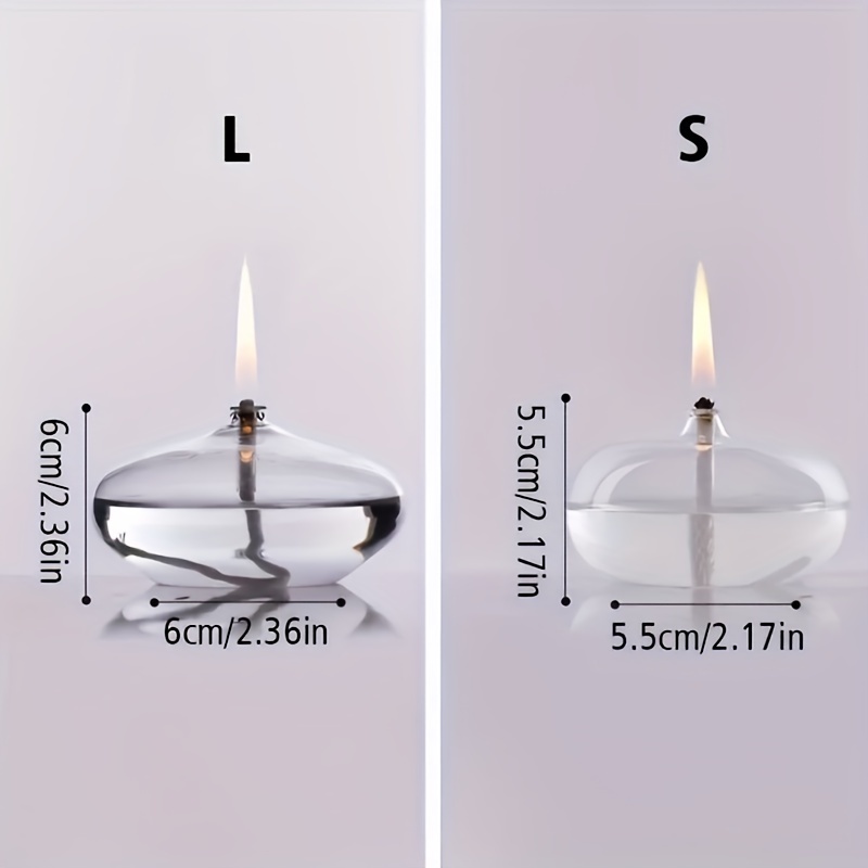 Smokeless Ghee Lamp For Home Decor Modern Glass Candle Temu