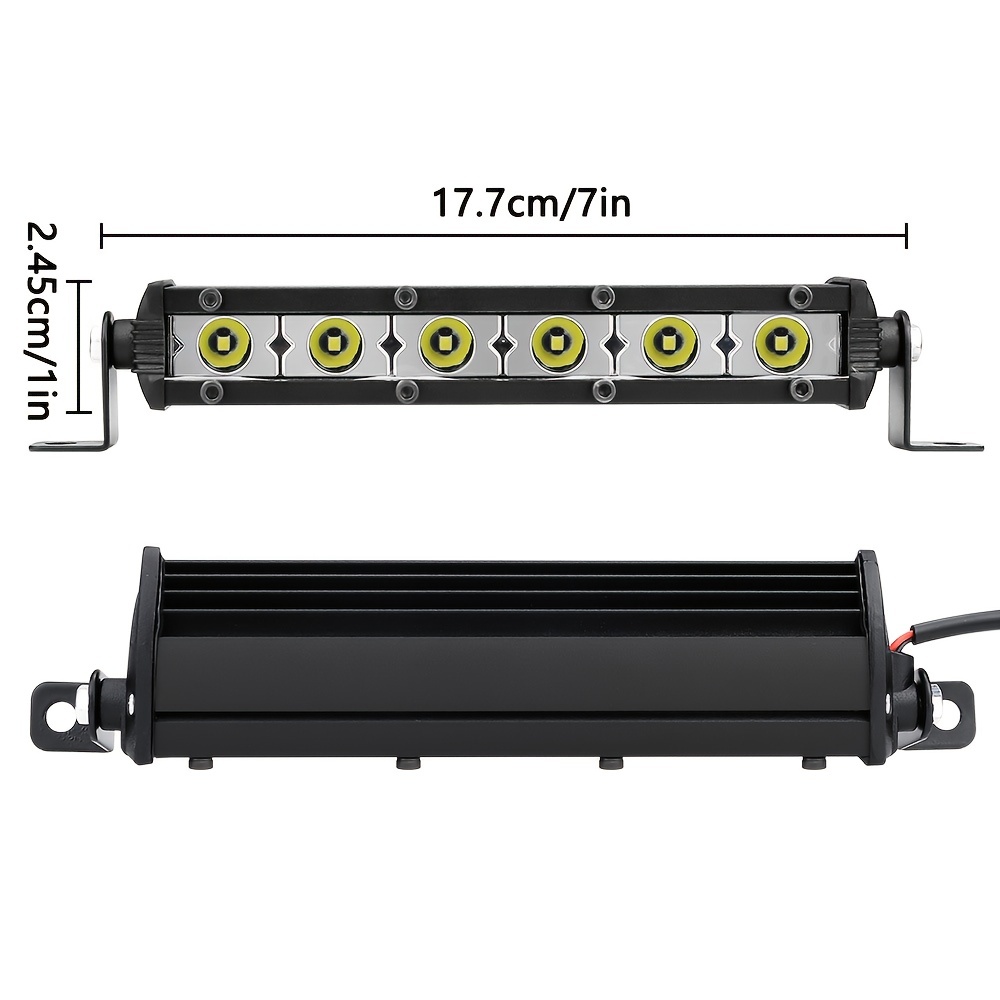 18W 7 Inch LED Light Bar for ATV 4x4 Off Road Car Work Lights Driving Lamps