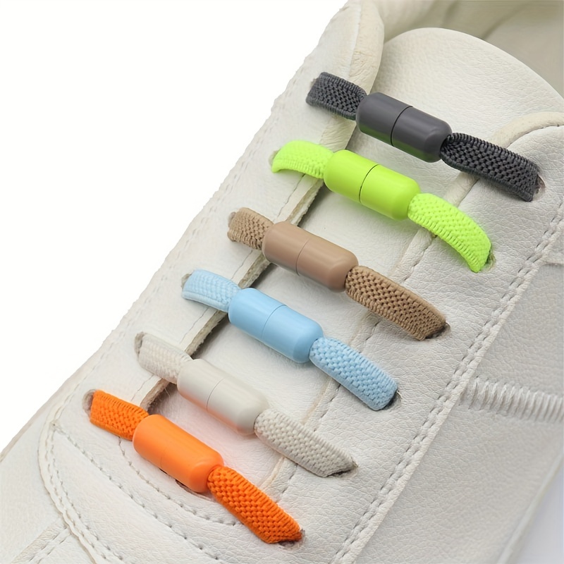 Free-tie Shoelaces Set, 2pce Shoelaces & Snap Fasteners & Shoelace