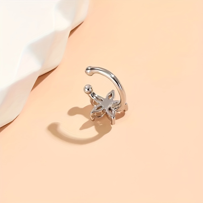 Sexy Flower Ear Cuff Wrap Copper Zirconia Style Non Feather