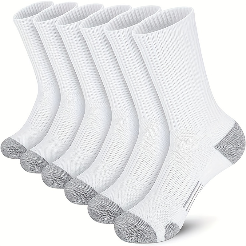JOYNÉE 6 pares de calcetines deportivos de tobillo para mujer, calcetines  deportivos de corte bajo acolchados con lengüeta en el talón