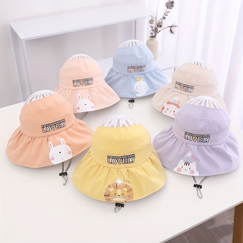 Cartoon Cat Ear Bucket Hat Cute Korean Wide Brim Hat Summer 