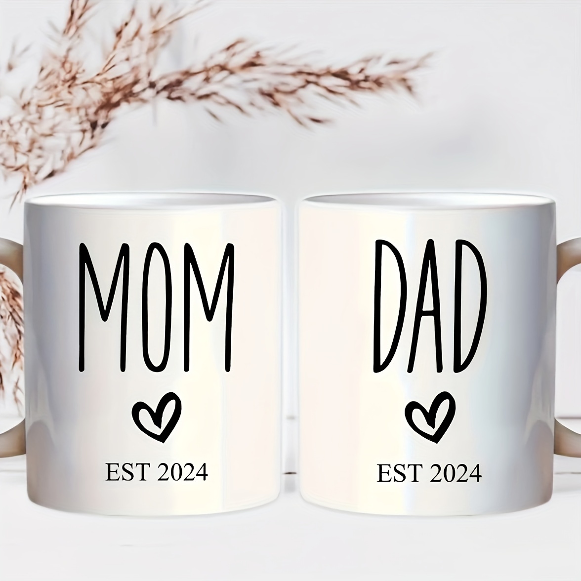 Pregnancy Gifts Est 2023-New Parents Gift Set Pregnancy Announcement-First  Time New Mom Basket for Baby Shower Gender Reveal-Mom & Dad Mugs, Decision