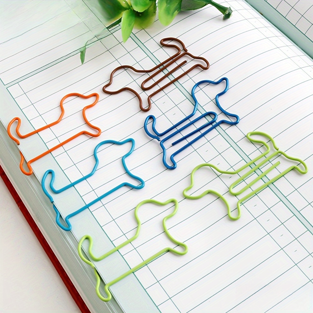 

20pcs Or 50pcs Mixed Color Puppy Dog Shaped Paper Clip Doggie Paper Clips, Animal Shaped Paper Clips Cute Paper Clips For School, Office And Dog Lovers