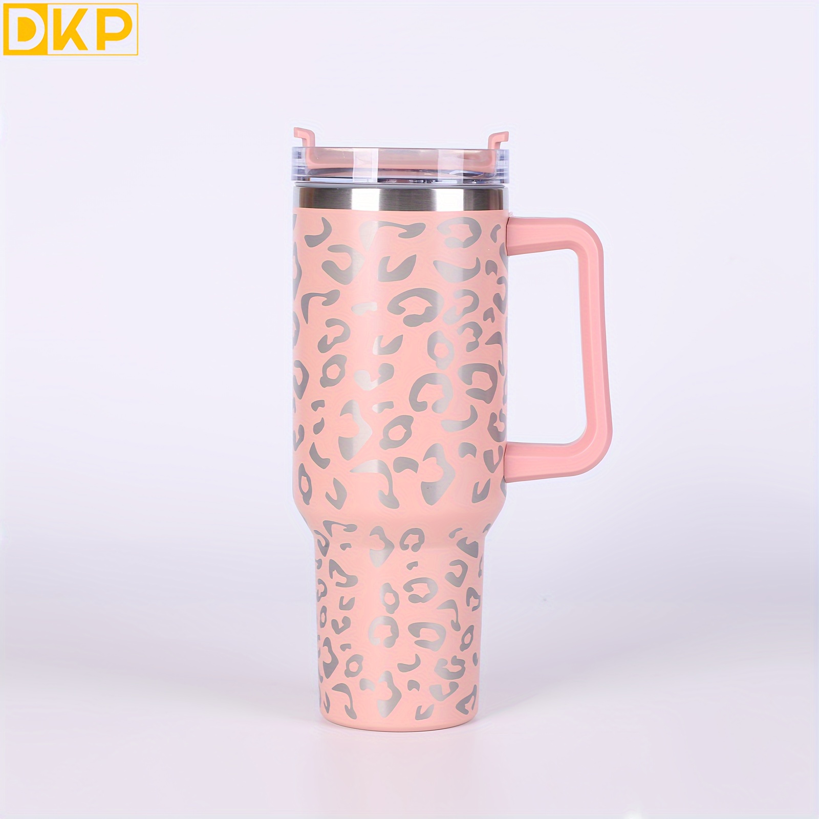 Leakproof Portable Creative Leopard Print Car Tumbler 304 - Temu