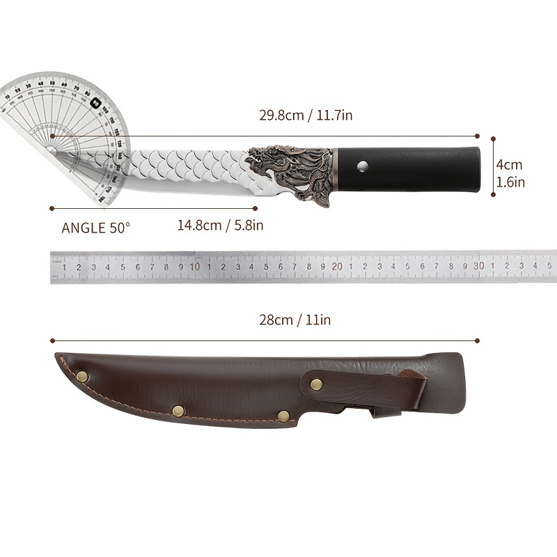 Heavy Duty Meat Knife With Sheath Hand Forged Chef Knife - Temu