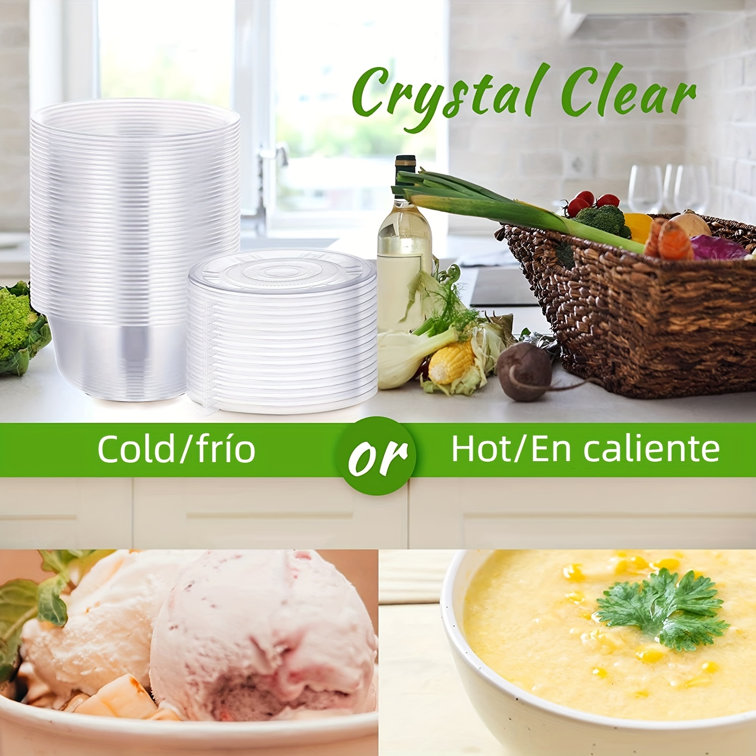 Choice Crystal 6 oz. Clear Plastic Bowl - 20/Pack