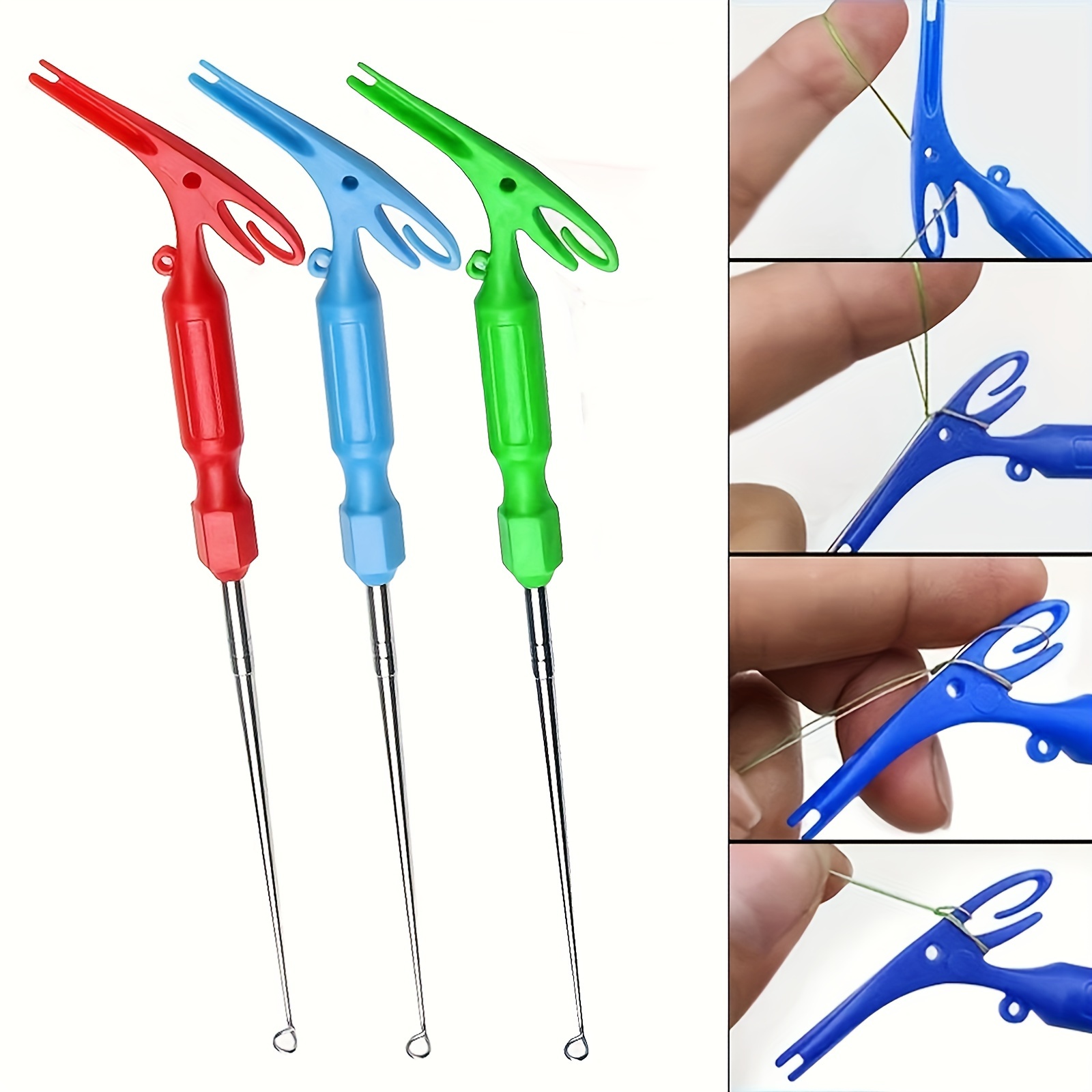 1pc Fishing Knot Tying Tool - 3-in-1 Hook Extractor, Random Color, Fishing  Tackle