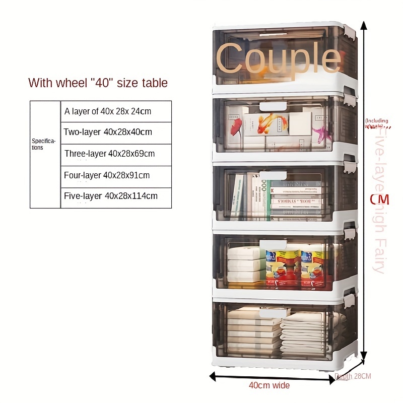 Iris USA 4 Drawer Wide Plastic Storage Tower, White/Clear