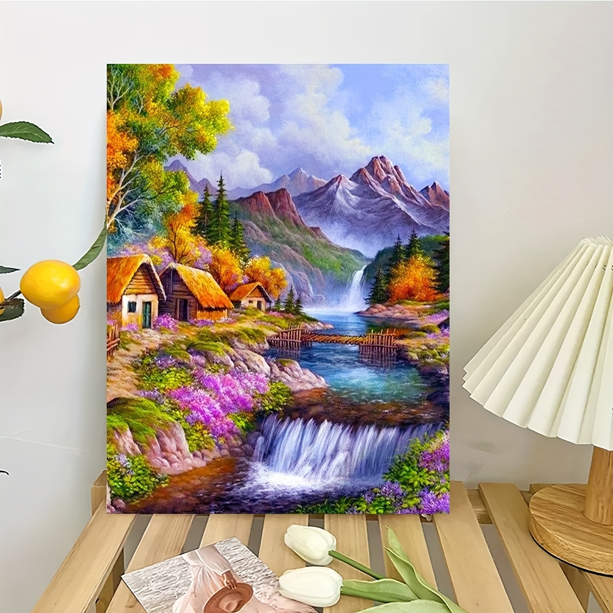 Beauty of Rural Landscape - Acrylic on Canvas Painting Painting by
