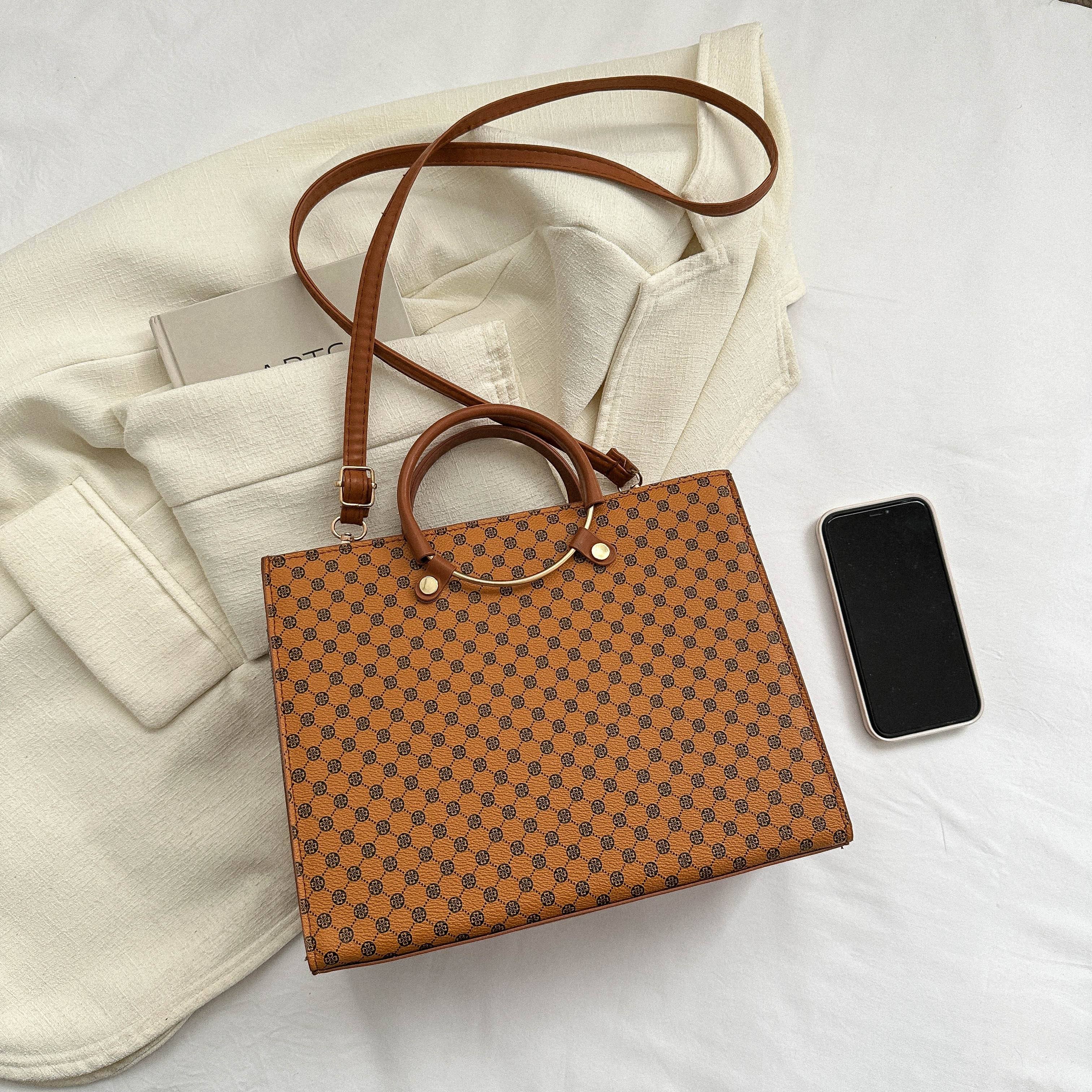 Vintage Geometric Print Crossbody Bag, Retro Pu Shoulder Bag, Women's  Fashion Handbag & Tote Purse - Temu United Arab Emirates