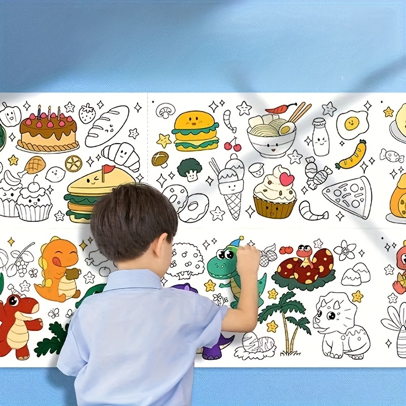 Rotolo di carta da disegno per bambini, 30 * 300cm Regalo poster da  colorare arte fai-da-te per la festa di compleanno a casa di classe
