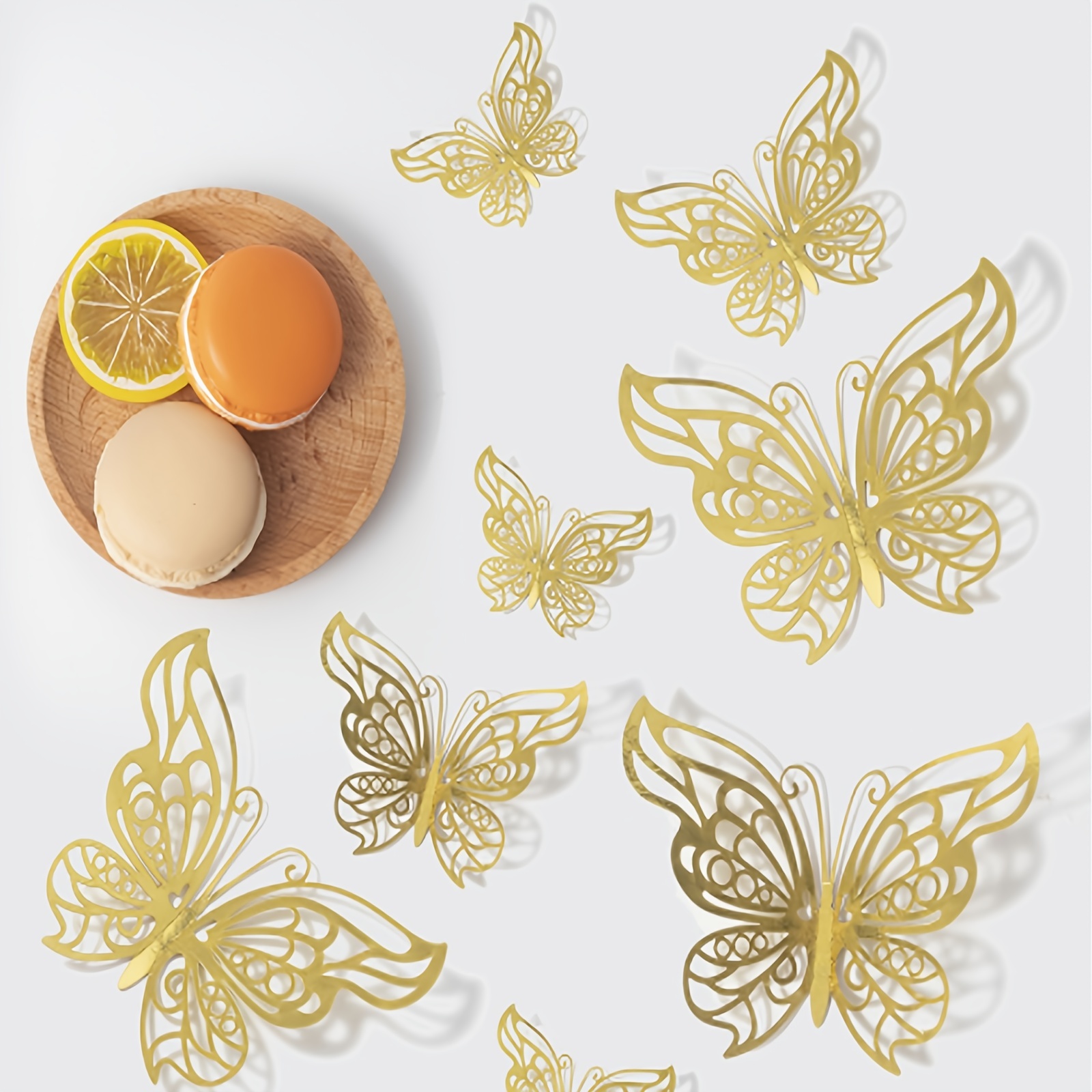 3d Three dimensional Pearlescent Paper Hollow Butterfly Wall - Temu