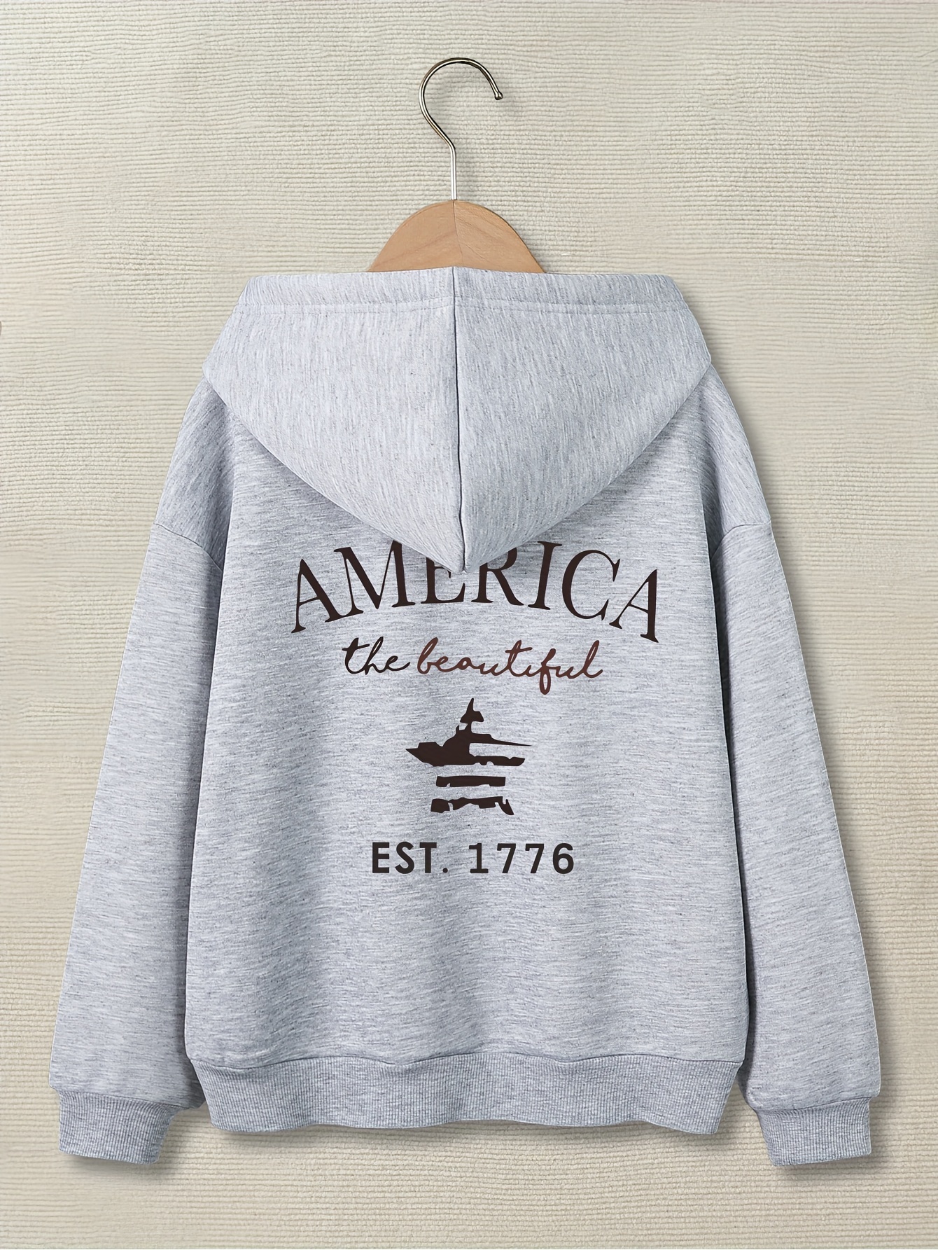 american Star Back Print Girls Pullover Long Sleeve Temu