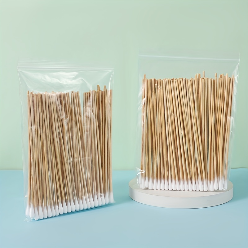 Single headed Long Wooden Stick Disposable Cotton Swabs - Temu
