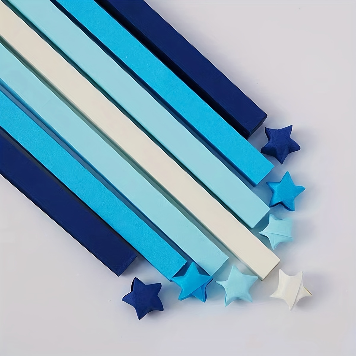 Origami Paper Origami Star Paper Strips Color Double - Temu