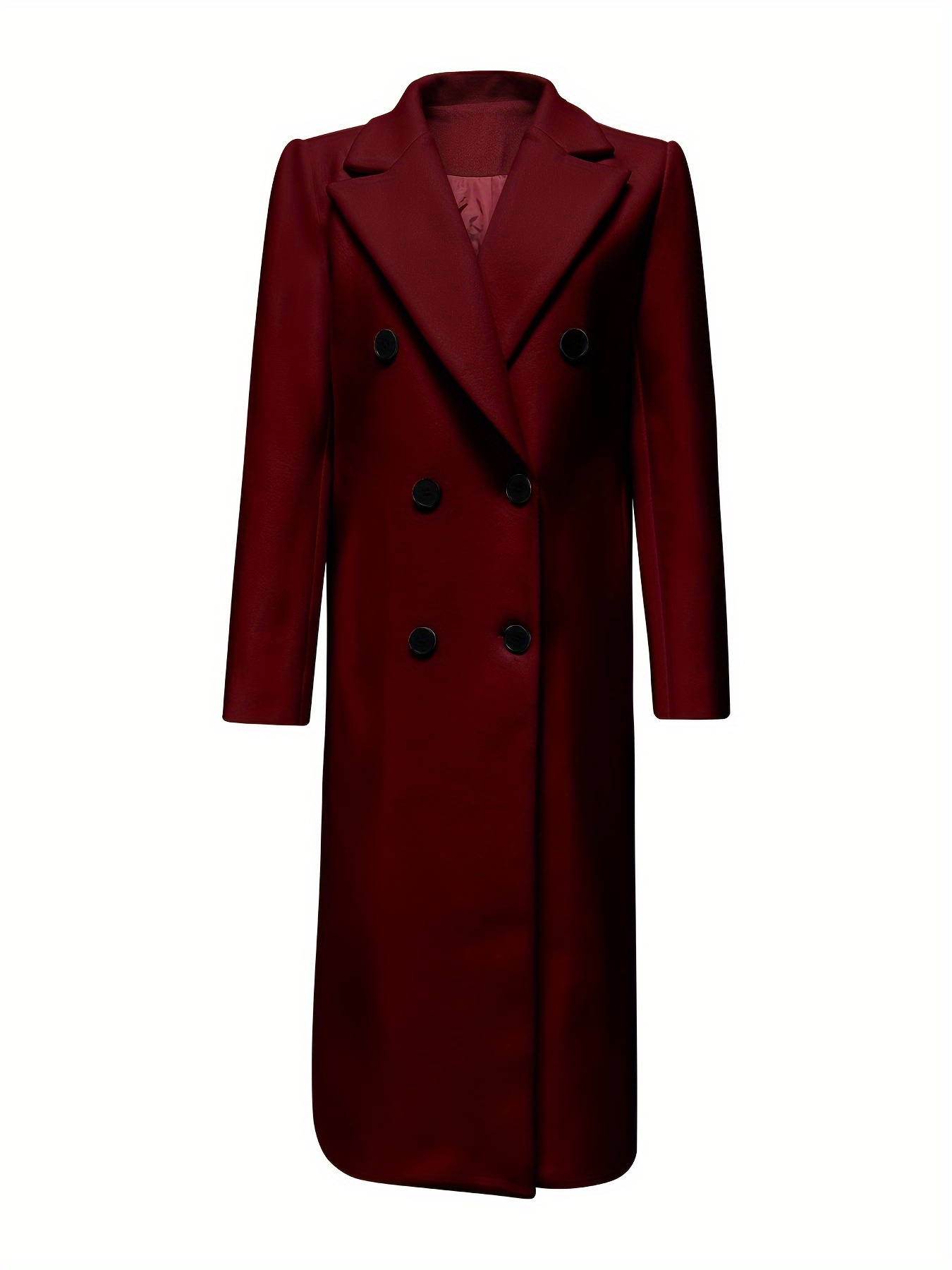 Women Trench Coat Winter Warm Lapel Long Jacket Casual Overcoat Outwear  Casual