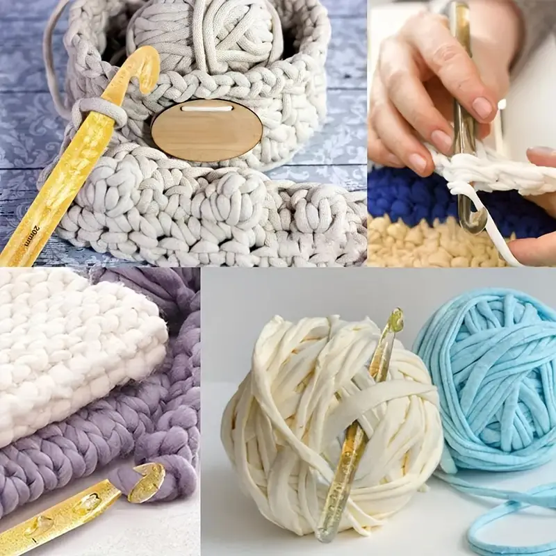 Transparent Crystal Crochet Hook Large Knitting Needle Woven - Temu
