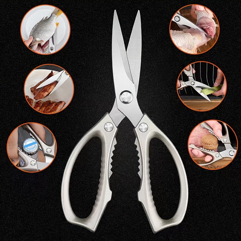 Stainless Steel And Plastic Kitchen Scissors, Multipurpose Shears