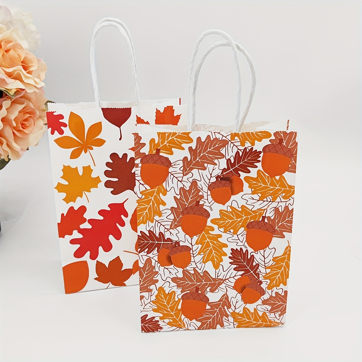 Paper Orange Gift Bags for sale