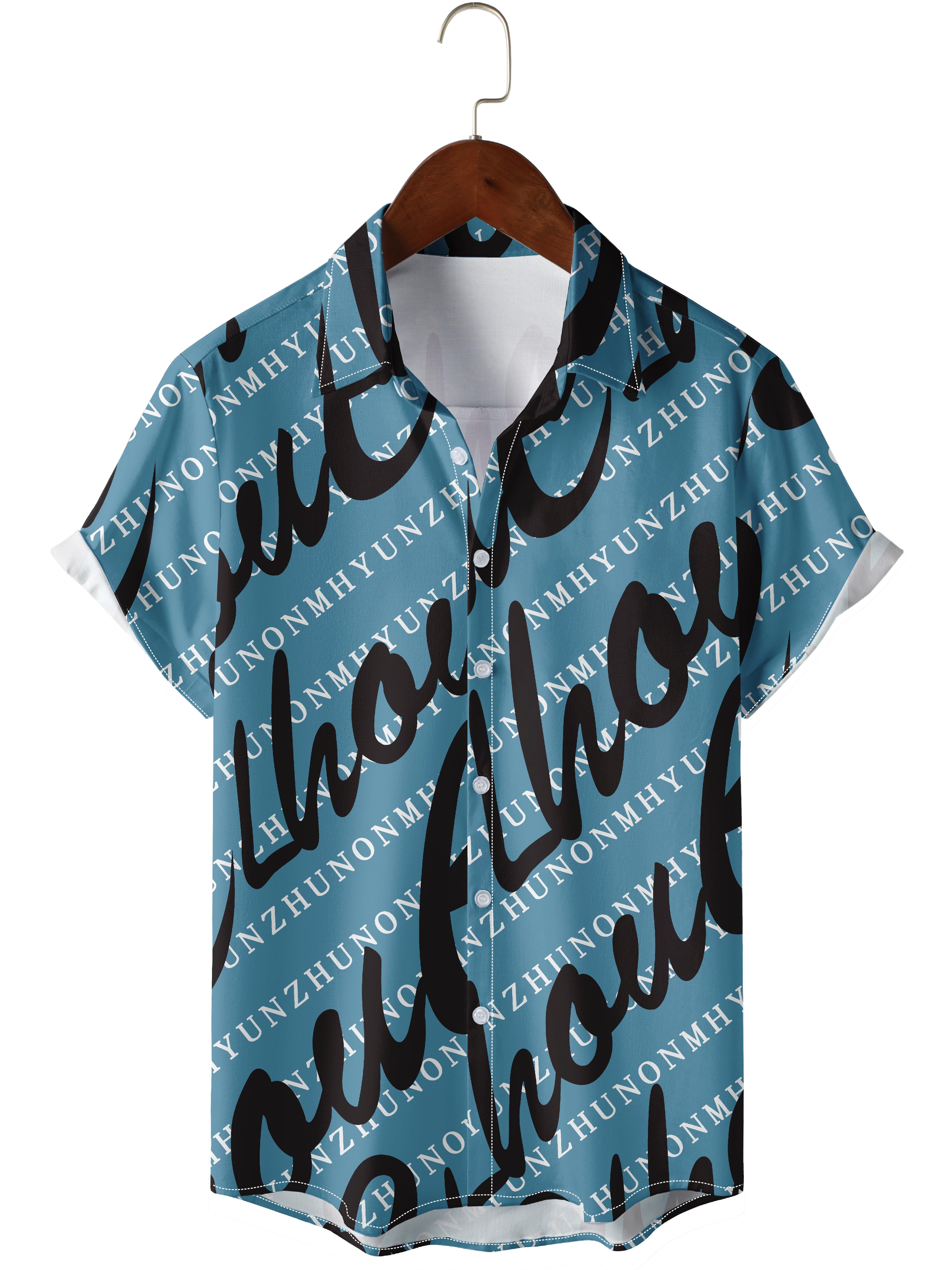 Men's Shirt Top, Retro Bandana Pattern Camp Collar Bowling Shirts Short  Sleeves Closure Summer Hawaiian Shirt Male Casual Button Up Shirt For Daily  Vacation Resorts Beach Shirts For Men - Temu