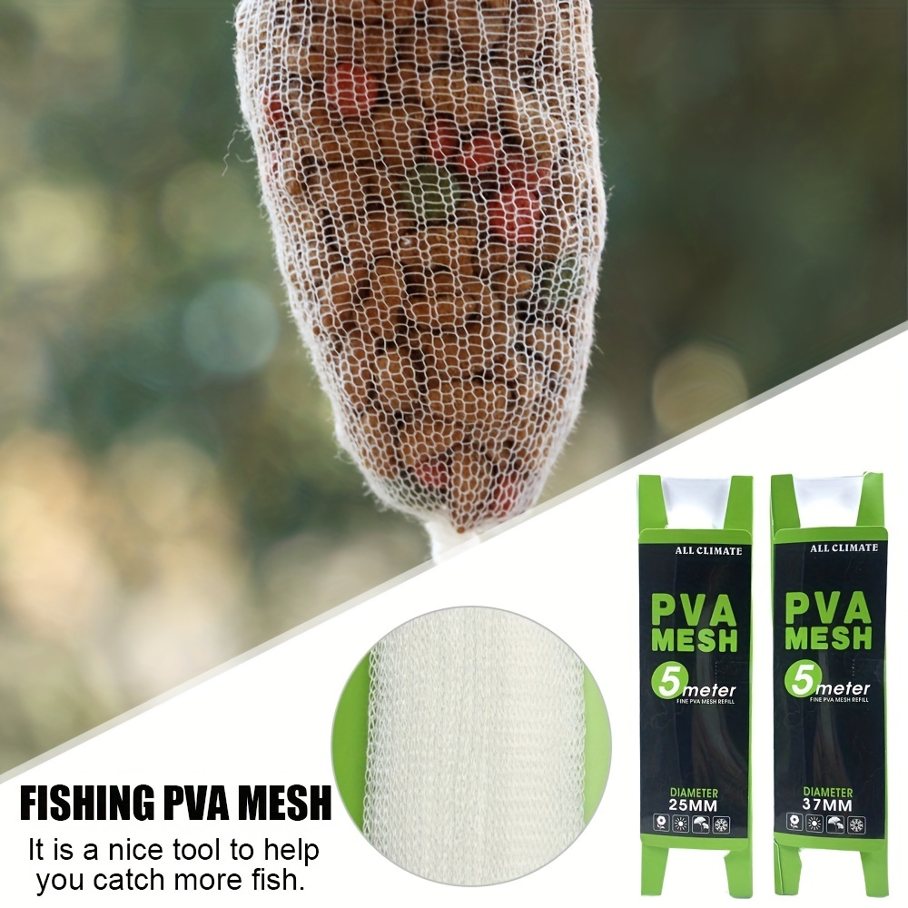 Filet à mailles PVA soluble dans l'eau pour pêche à la carpe, tube à mailles