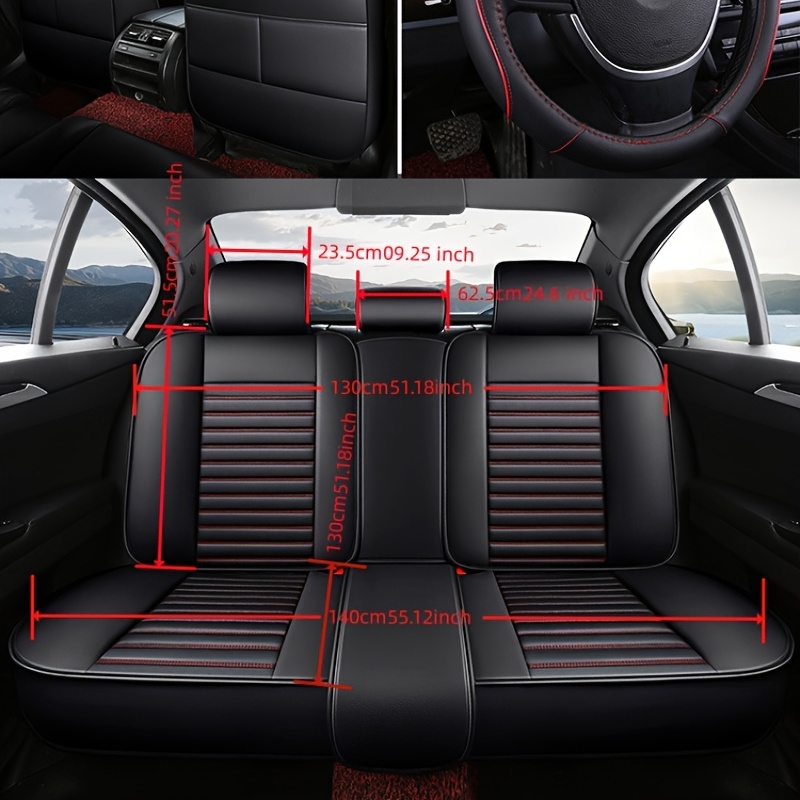 Tapis de siège de voiture universel Couvre coussin de coussin respirant en  cuir PU 4 couleurs (blanc)