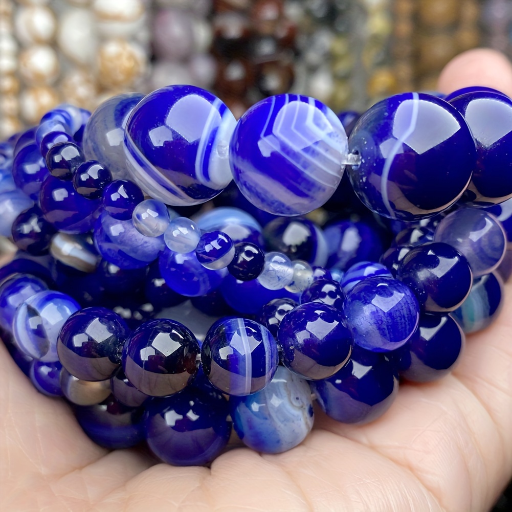 

Teowaki Natural Stone Round Beads For Making, Fashion Decorative Beads, No , 4-12mm Sizes, For Bracelets Necklaces Crafts
