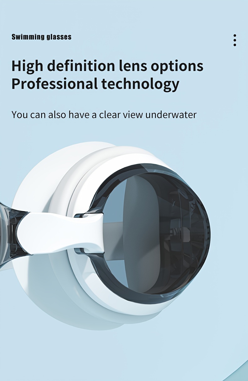 YUKE High-Definition Swimming Goggles, Waterproof Anti-Fog PC Material, Universal Fit for Adults, Unisex Design for Men and Women