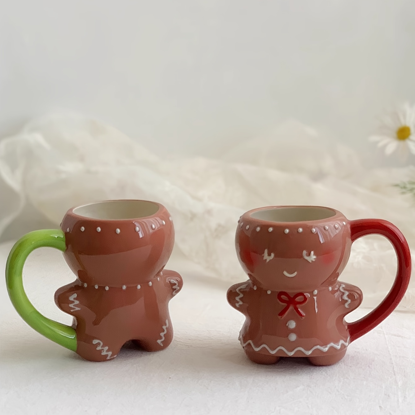 Cute Gingerbread Man Coffee Mug Ceramic Coffee Cups - Temu