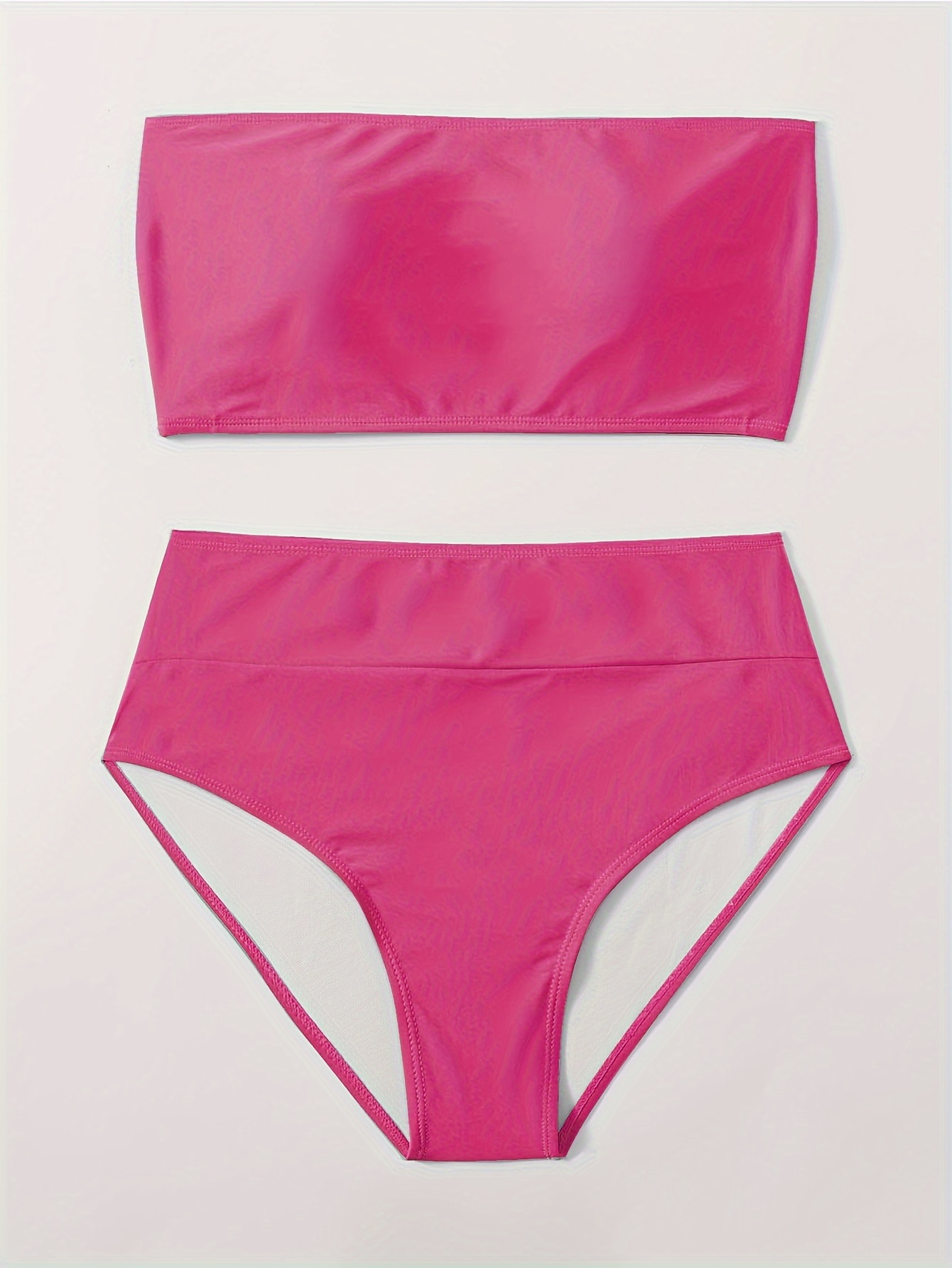 Strapless high waisted hot sale bikini set