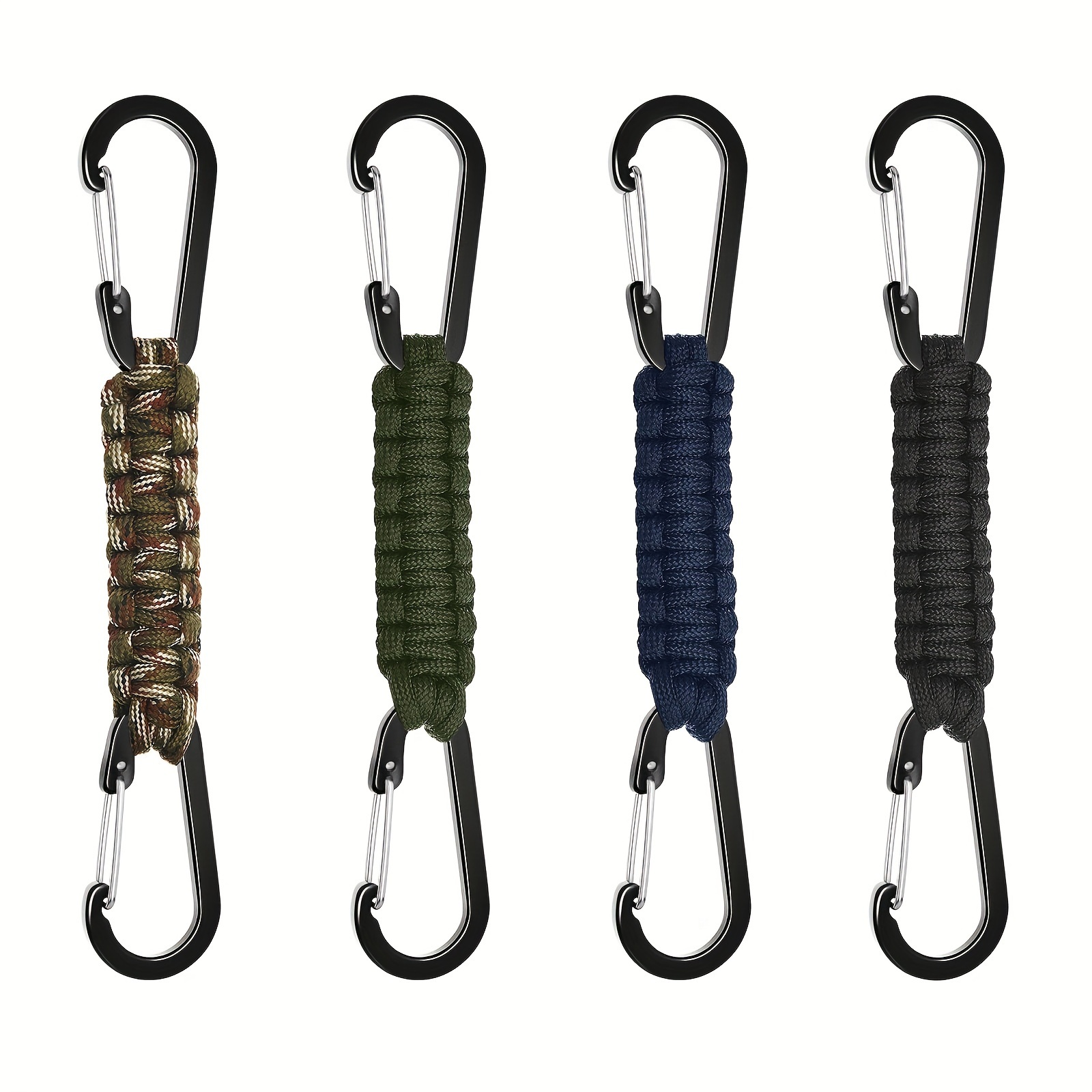 Strap Backpack Clips Keychain Carabiner Clips Double Hook Paracord