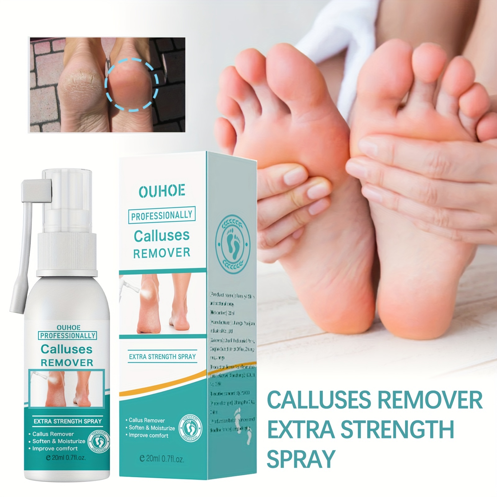 Foot Callus Removal Spray, Foot Heel Callus Remover Spray, Foot Peel Spray