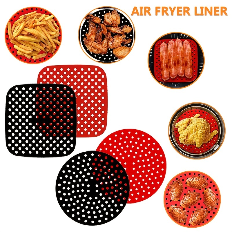 Reusable Heat-Resistant Silicone Air Fryer Mats, Non-Stick Silicone Air  Fryer Liners - China Silicone Air Fryer Liner, Silicone Liner