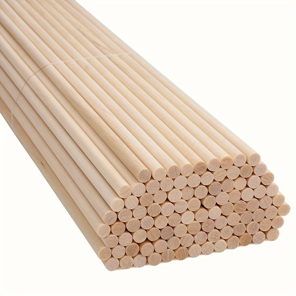 Wooden Sticks Wood Dowel Rods Craft Natural Wood Stick - Temu