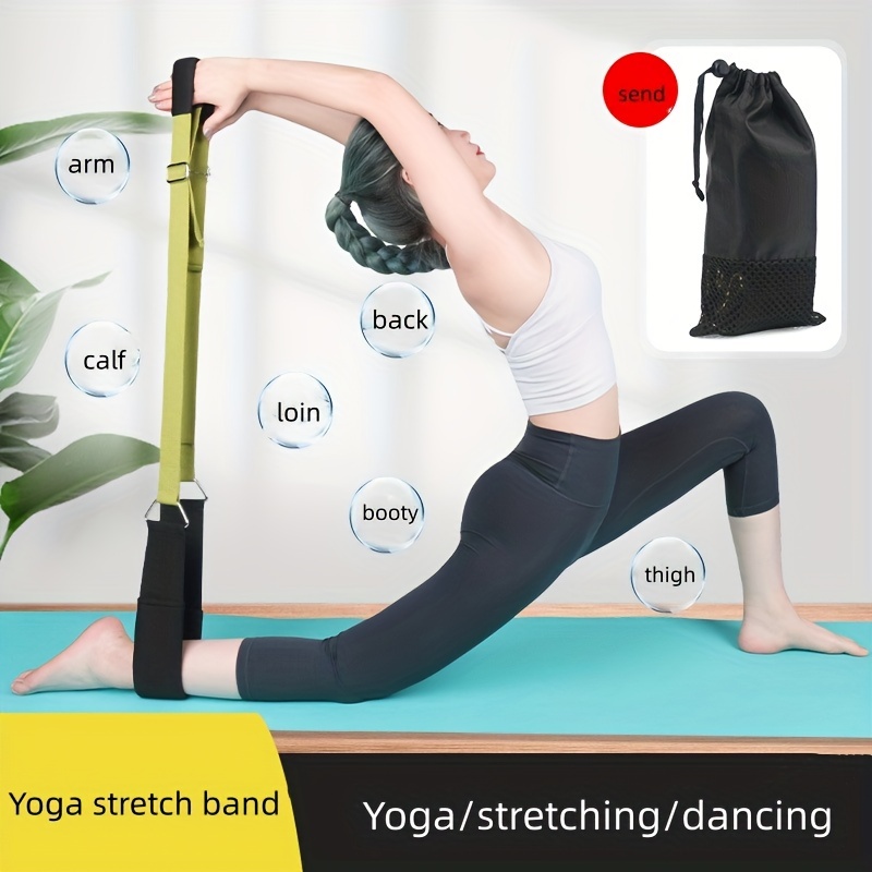 Yoga Strap Stretching Yoga Belt Fitness Belt Metal Buckle - Temu
