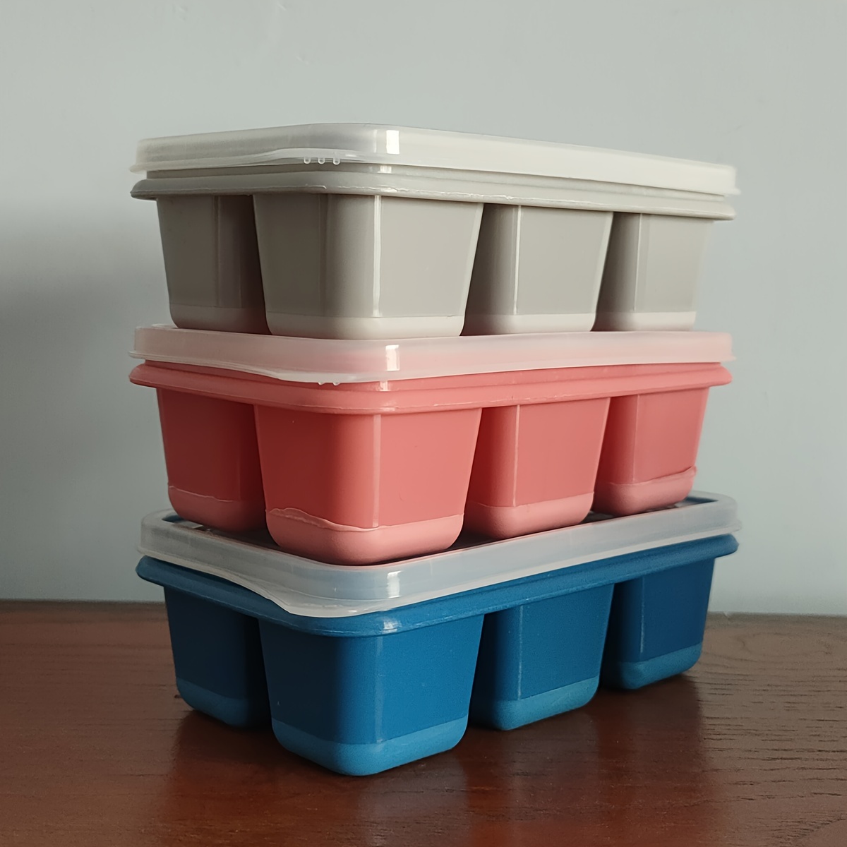 RV Kitchen Ice Tray Ice Cube Ice Box Freezer Mold Quick Freezer  Refrigerator Self-made Frozen Ice Box 3 Packs