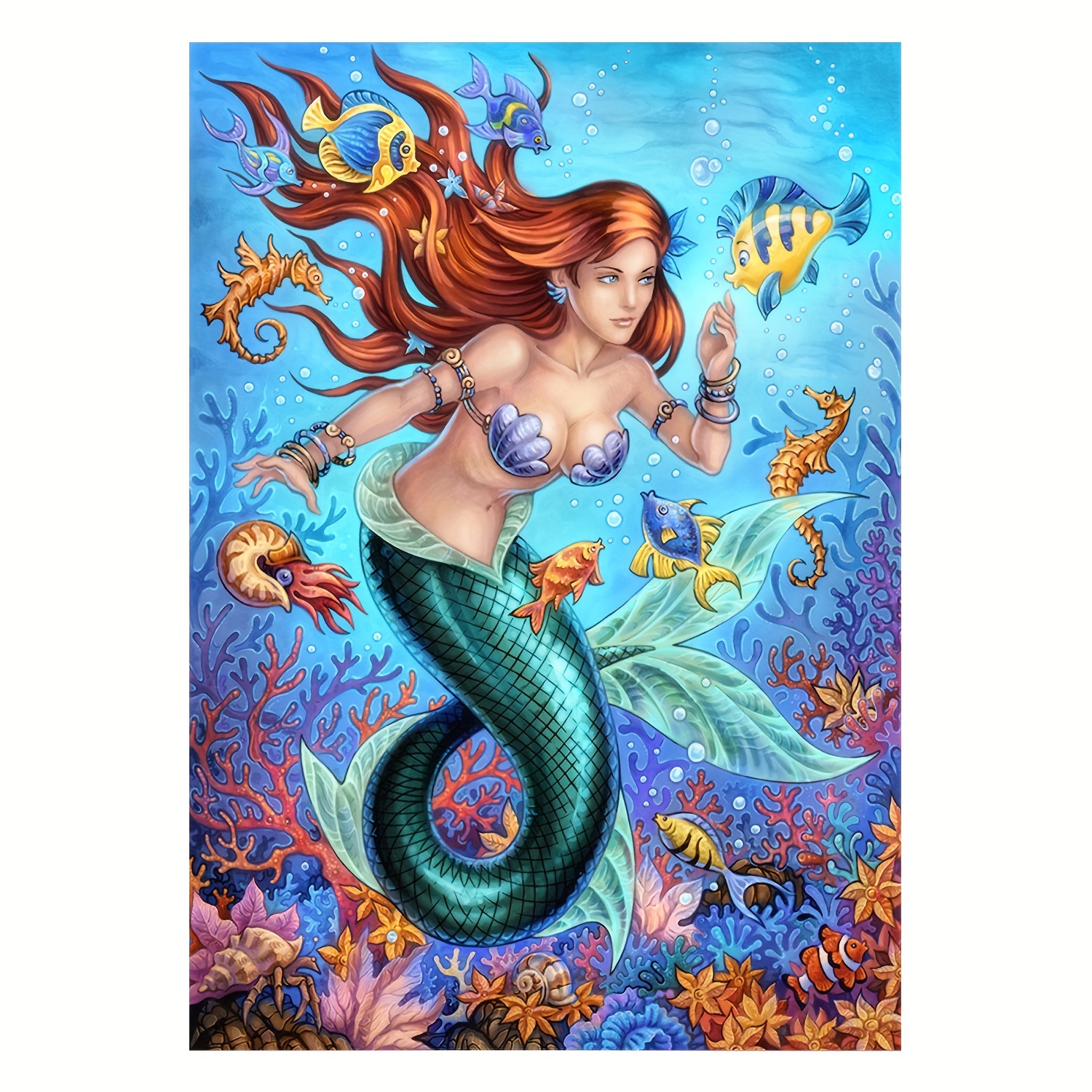 The Little Mermaid Disney Diamond Art DIY 5D Diamond Painting Kits for Adults and Kids Full Drill Arts Craft by Number Kits for Beginner Home