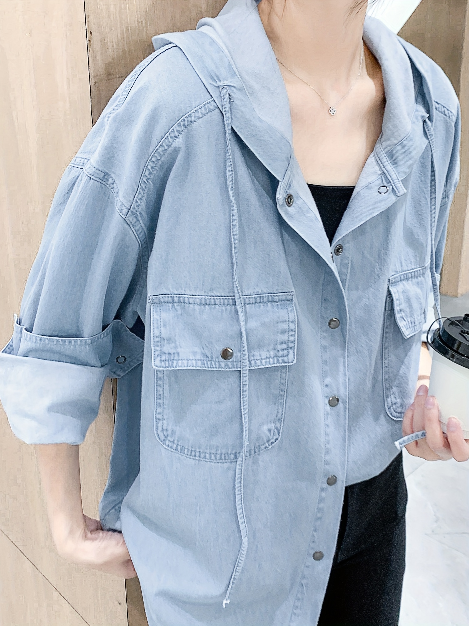 womens plus denim shirt
