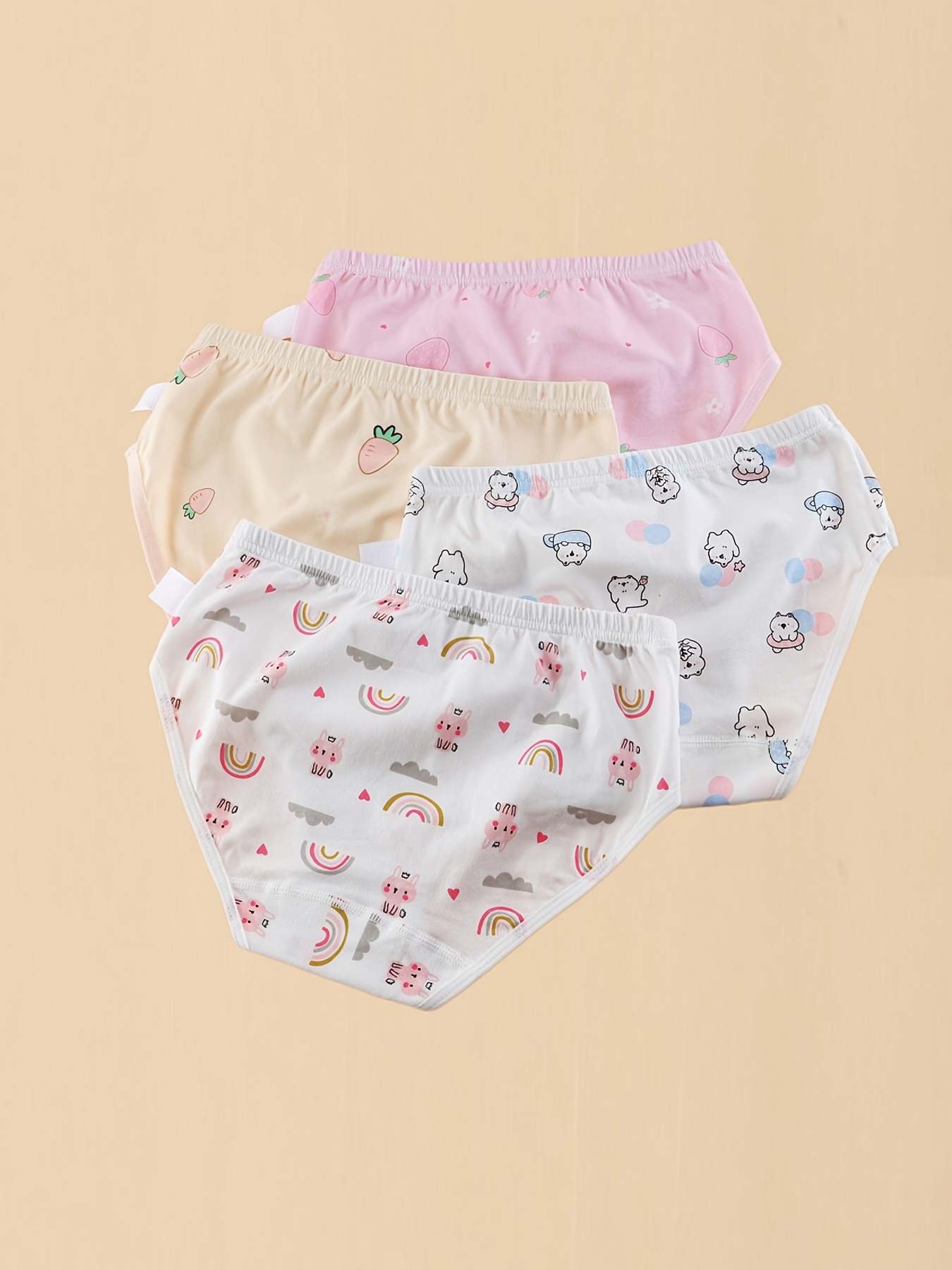 Soft Cotton Comfortable Underwear Shorts Children Girl Cute - Temu