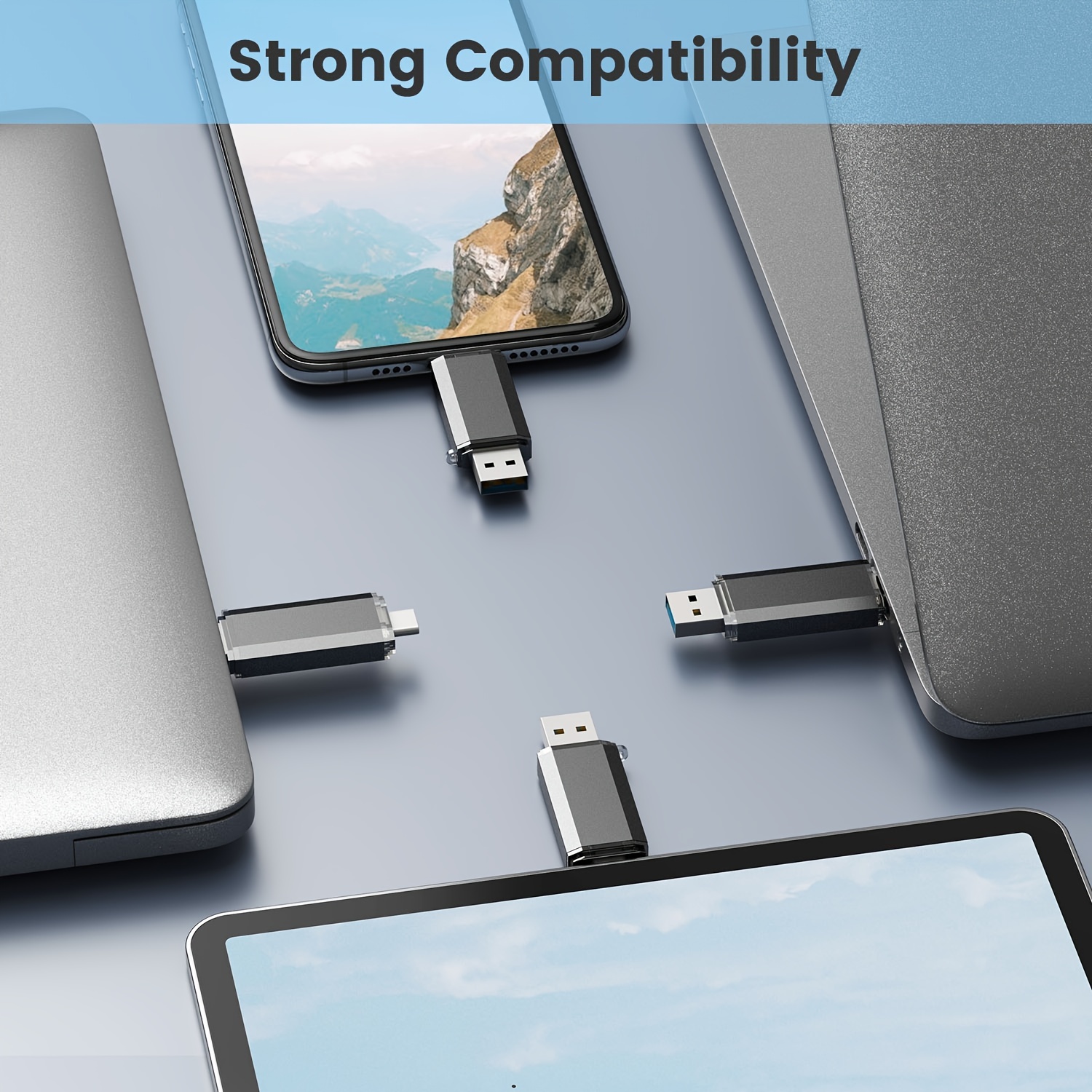 onn. USB 2.0 Flash Drive for Tablets and Computers, 128 GB Capacity 