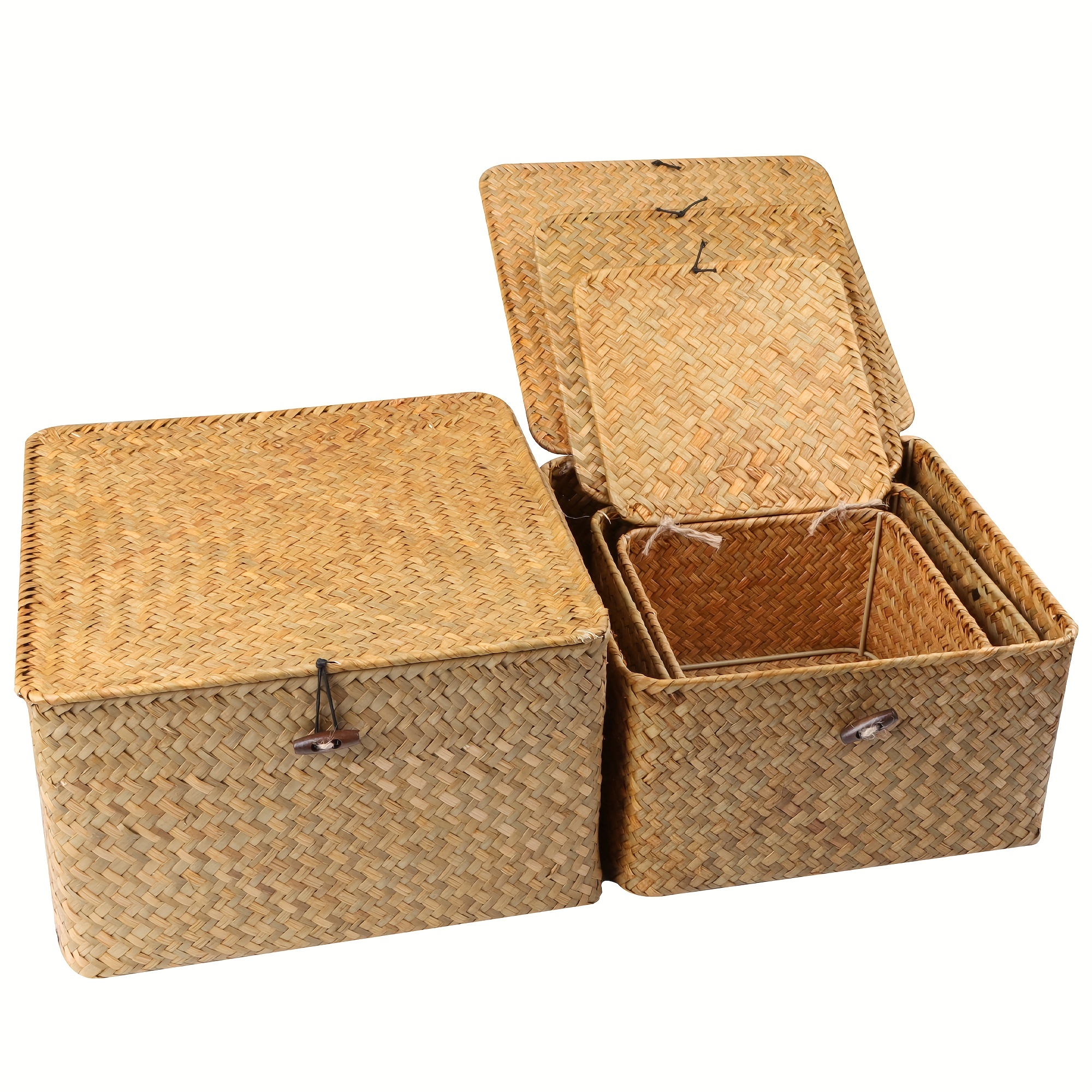 homyfort Woven Shelf Storage Tote Basket Bins Container, Storage